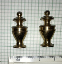 Heavy Reclaimed pair of brass clock  finials