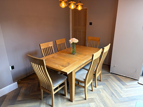 Solid oak dining - oak, table