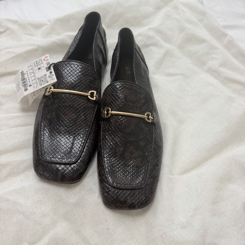 Zara brown snakeskin effect - zara,