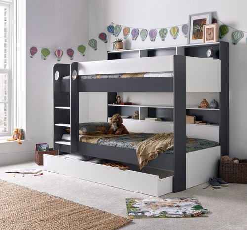 Olly grey and white wooden - grey,