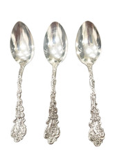 3 Gorham Versailles Sterling Silver Oval Desert/Soup Spoons  +/- 5 onT 7+ in L.