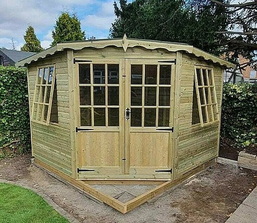 9x9 corner house summerhouse - 9x9,