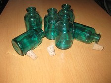 3 TURQUOISE AQUA BLUE GLASS