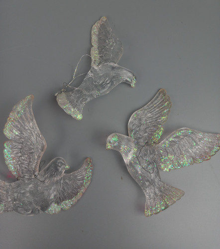 Vintage large 10x 8cms glitter - vintage,
