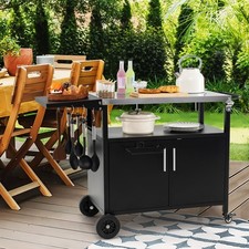 Outdoor BBQ Grill Cart with