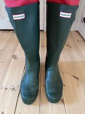 Hunter Wellies - Original Tall Green Wellington Boots - Size UK  11 - RRP £135