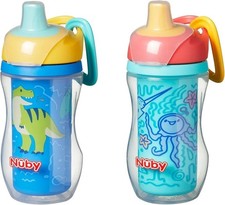 Nuby Insulated Sipper Cup Toddler Beaker with Removeable Valve 270ml Pack Of 2