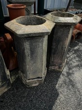 Reclaimed Chimney Pot/Buff Hexagonal Chimney Pot/Old Decorative Chimney Pot @£75