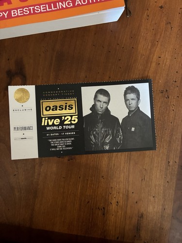 Oasis souvenir ticket - souvenir, ticket.