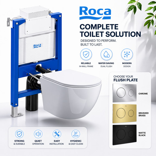 Wall hung toilet set - hung,