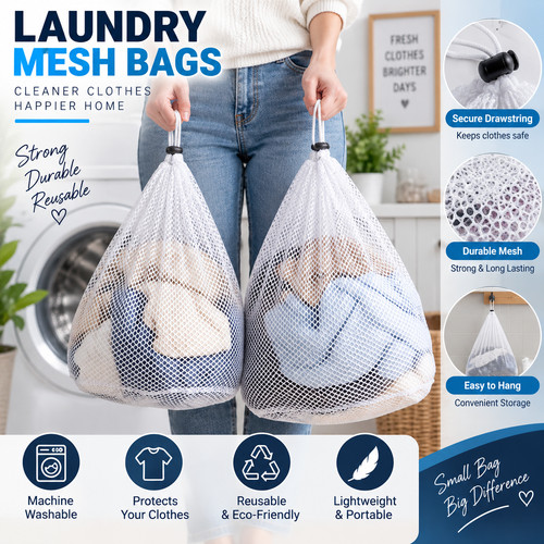 Large mesh laundry bag - mesh,