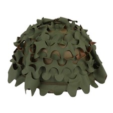 Original French Salade Camouflage Helmet Cover - Green Brown Reversible Airsoft