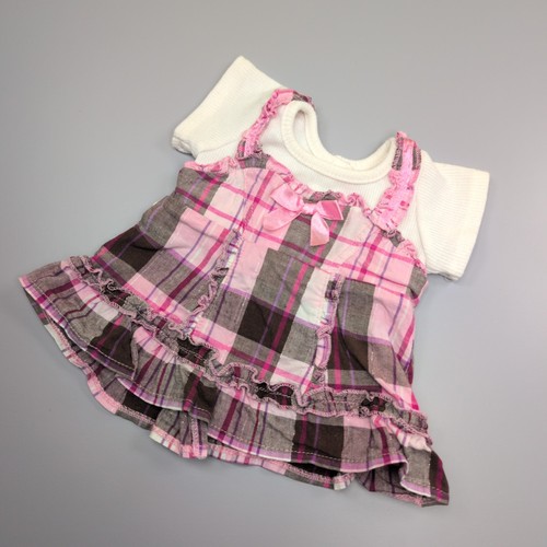 Build bear pink check dress - check,