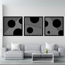 Geometric Wood Wall Art Panels