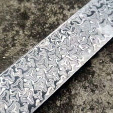 1x Damascus Steel Billet Material Armor Patterned Steel Quenched