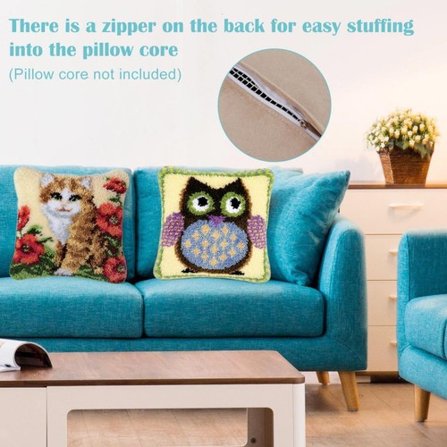 Latch hook pillowcase rug - latch,