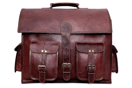 Men vintage briefcase - men's,
