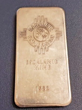 VINTAGE 10oz 1982 ESCALANTE MINE Johnson Matthey .999 Bar LESS THAN 1000 MINTAGE