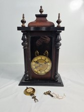 Vintage Vienna German Wall Clock (Mahogany?)