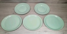 5 x  Vintage Woods Ware Beryl Green Dinner Plates 1940s Bundle Lot