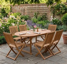 Garden Dining Set Solid Wood