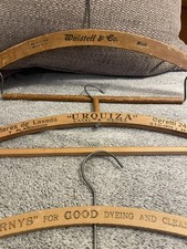 3 Vintage Wooden Coat Hanger