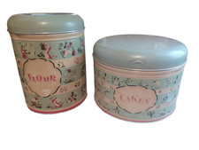 Vintage Worcester Ware Tea Pickers Cake and Flour Tin