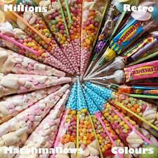 Personalised Pre Filled Sweet Cones Large Kids Party Bags Birthday Favours Fast