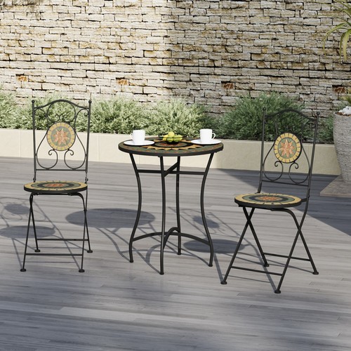 Outdoor mosaic side table - outdoor,