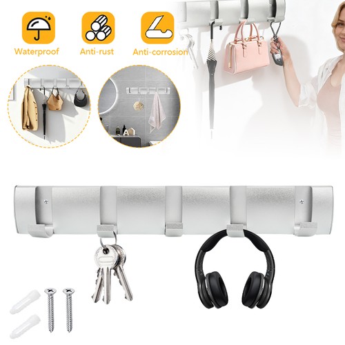 Wall mounted coat rack rail - rack,