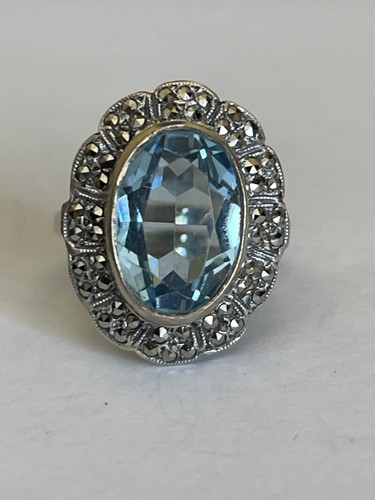 Vintage silver blue topaz and - silver,
