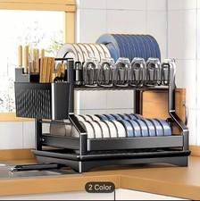 2 Tier Dish Drainer Rack