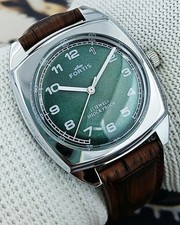 Vintage Fortis Swiss Hand Winding Watch – Green Dial | Restored | 36mm