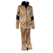 Sergio Tacchini Men's Blake Tracksuit Jacket and trousers, Gold, size medium NWT