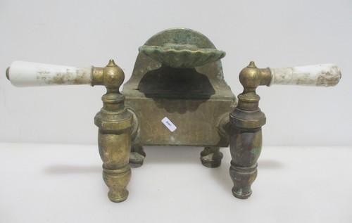 Antique brass sink taps - brass,