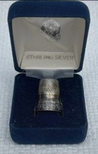 Antique Sterling Silver Thimble in Original Presentation Box