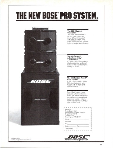 1984 bose speakers - 1984,