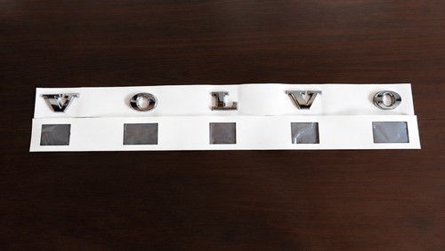 Chrome volvo letters emblem - chrome,