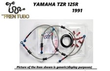 YAMAHA TZR 125R 1991 91 S/S brake hoses kit ergal blue FREN TUBO