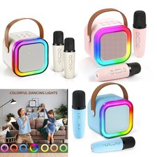 Kids Mini Karaoke Machine, Portable Karaoke Speaker With 2 Wireless Microphones