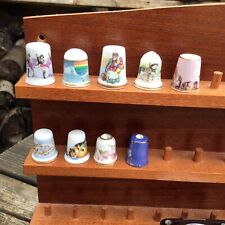 Mixed Lot Of 9 China Thimbles Limoges Coalport Royal Doulton HC Chodov Wedgwood