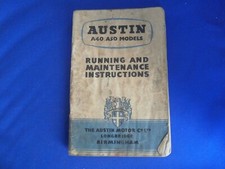 Austin A40/A50  Cambridge Driver's Handbook Genuine Original item 100/E 1955
