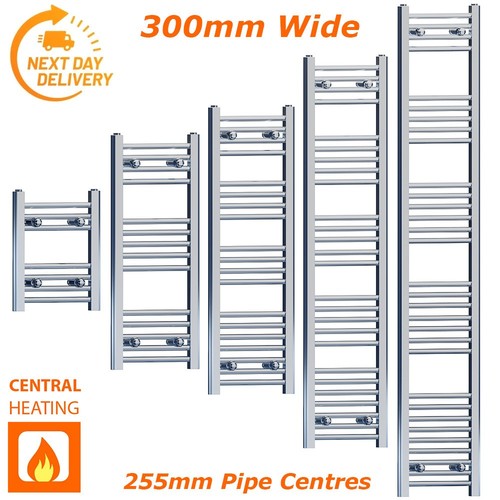 Chrome heated towel rail - heated,