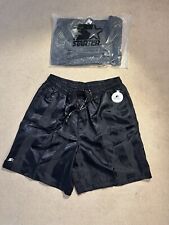 Black nylon silky satin Gym / Workout Football shorts XL Glanz