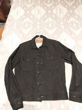 Taylor Stitch Dyneema Denim Long Haul Trucker Jacket, Black, SZ 36