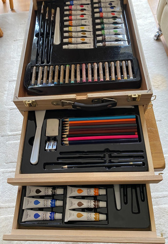 Artist set wood - artist,