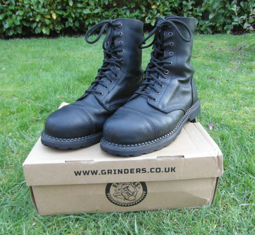 Grinders black leather high - leather,