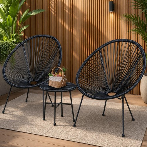 Bistro set egg chair - set,
