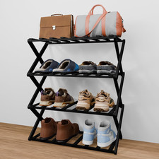 Wooden Shoe Rack 4 Tier