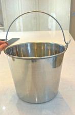 Stainless Steel Bucket w Strong Handle